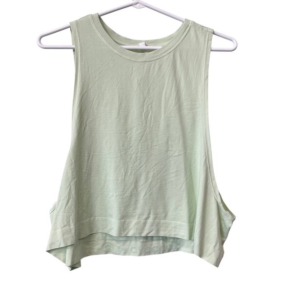 Avocado Tank Top Size Large Green Sleeveless Crewneck Nylon Sporty Athleisure - Picture 1 of 7
